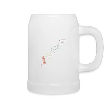 Pelote de pissenlit pissenlit - Chope en céramique - blanc - Droite