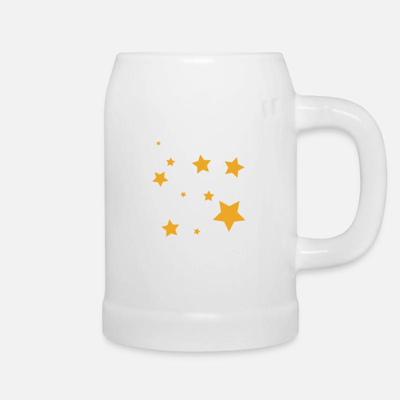 Stern Sterne - Bierkrug - Weiß