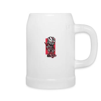 Eishockey - Bierkrug - Weiß - Rechts