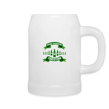 Christian - Bier her! Majestät Christian hat Durst - Bierkrug - Weiß - Rechts