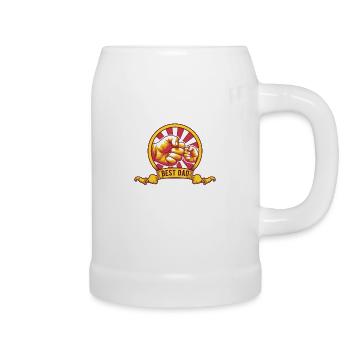 Best Dad Ever - Bierkrug - Weiß - Rechts