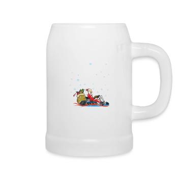 Racing home for Christmas Kart Rennfahrer - Bierkrug - Weiß - Rechts