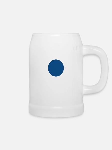 Kreis in Blau - Bierkrug - Weiß