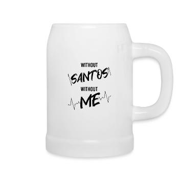 Santos - Chope en céramique - blanc - Droite