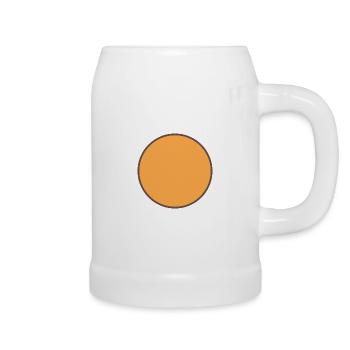 Balle de tennis de table - Chope en céramique - blanc - Droite