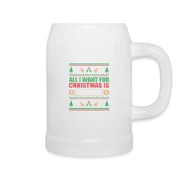 Christmas BTC investor Bitcoin - Beer Mug - white - Right