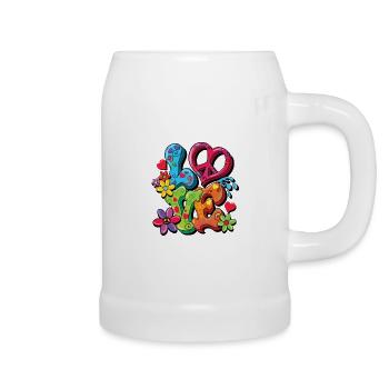 Hippie Kostüm - Bierkrug - Weiß - Rechts
