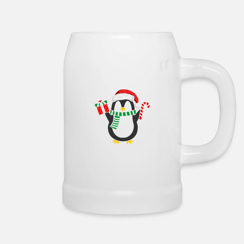 Pinguin Weihnachten Winter - Bierkrug - Weiß