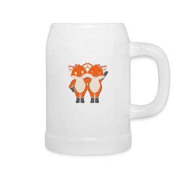 foxes - Beer Mug - white - Right