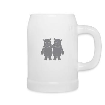 Hippos hippos - Beer Mug - white - Right