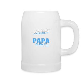 Monnemer Papa Mannheimer Geschenk Vatertag - Bierkrug - Weiß - Rechts