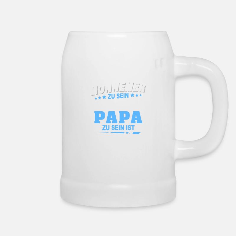 Monnemer Papa Mannheimer Geschenk Vatertag - Bierkrug - Weiß