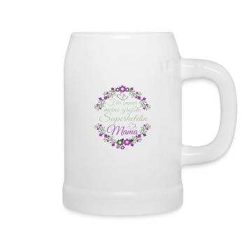Für immer meine Superheldin Mama Muttertaggeschenk - Bierkrug - Weiß - Rechts