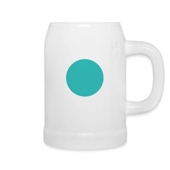 Cercle - Rond - Turquoise - Bleu - Chope en céramique - blanc - Droite