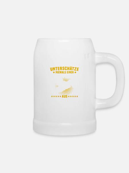 Sachsen Sprüche Sächsisch Dialekt Unterschätze - Bierkrug - Weiß