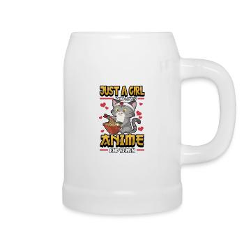 Ramen Chat Japon Soupe de nouilles Drôle Cadeau - Chope en céramique - blanc - Droite