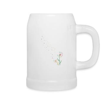 Pissenlit - Chope en céramique - blanc - Droite