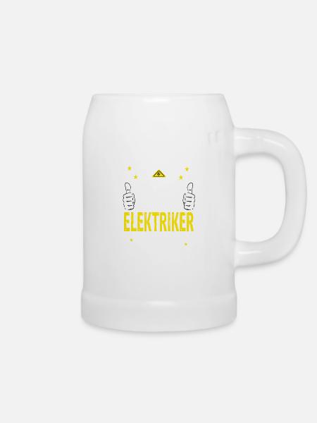 So Sieht ein Richtig Cooler Elektriker Aus - Bierkrug - Weiß
