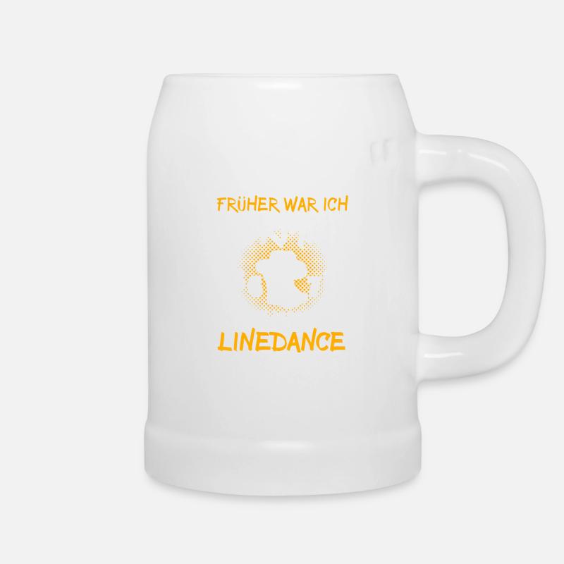 Linedancer Spruch Früher Normal Linedance - Bierkrug - Weiß