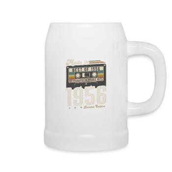 Jahrgang 1956 Vintage Geburtstag Best of 1956 - Bierkrug - Weiß - Rechts