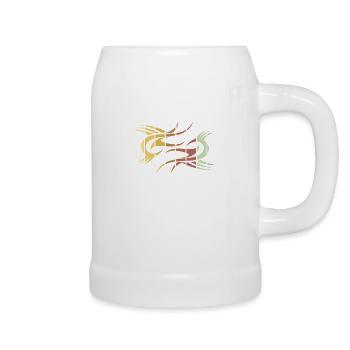 Vintage tribal - Chope en céramique - blanc - Droite