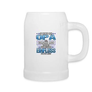 Vatertag Sohn Tochter Männertag Spruch Lustig - Bierkrug - Weiß - Rechts