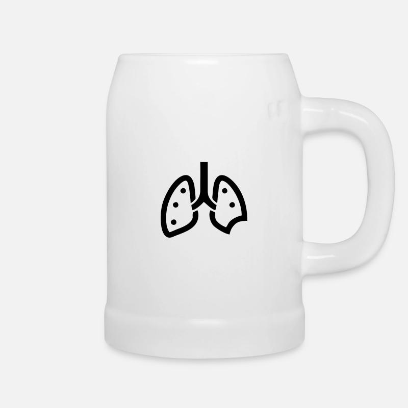 Lung lung wings - Beer Mug - white