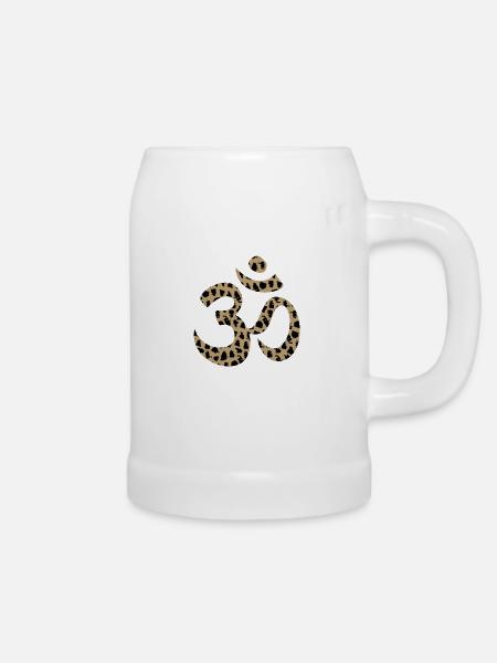 Mantra Chakra Yoga - Chope en céramique - blanc