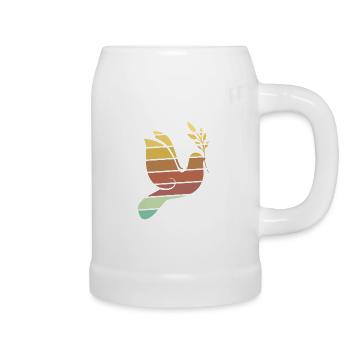 Colombe de la Paix Christianisme - Chope en céramique - blanc - Droite