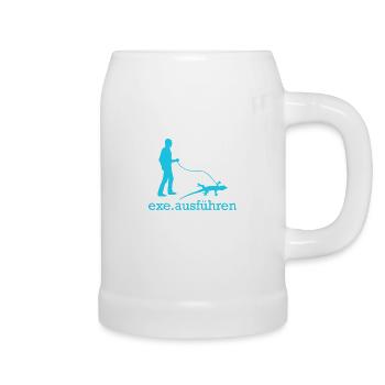 Nerd Witz Entwickler Humor exe ausführen Coder - Bierkrug - Weiß - Rechts