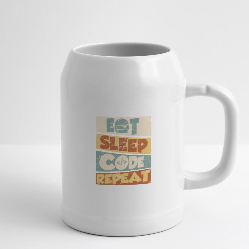 Programmeur développeur IT Spruch Eat Sleep Code Chope en céramique