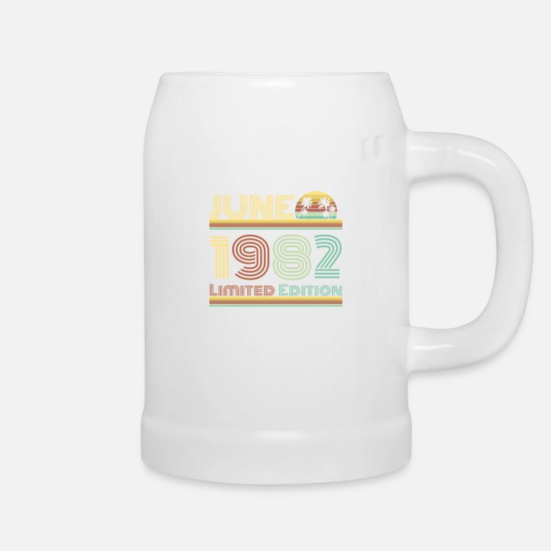 Vintage 1982 Geburtstag - Bierkrug - Weiß
