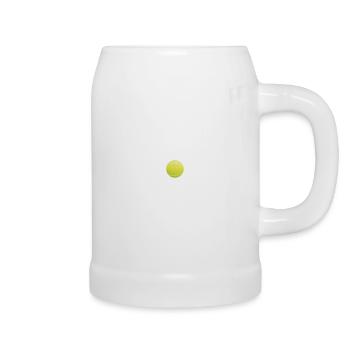 Herzschlag-Tennis - Bierkrug - Weiß - Rechts