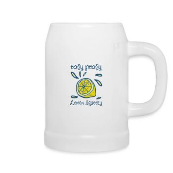 Easy Peasy Lemon Squeezy - Bierkrug - Weiß - Rechts