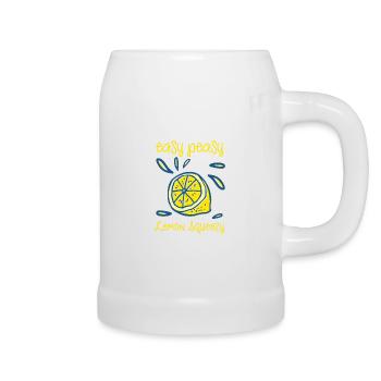 Easy Peasy Lemon Squeezy - Bierkrug - Weiß - Rechts