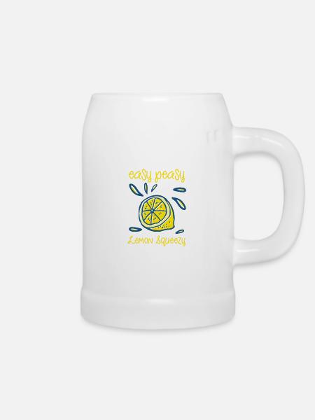 Easy Peasy Lemon Squeezy - Bierkrug - Weiß