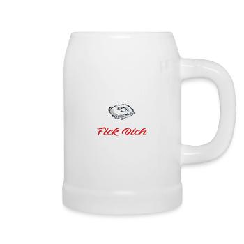 Mein Fick Dich Kommt Von Herzen - Fick Dich - Bierkrug - Weiß - Rechts