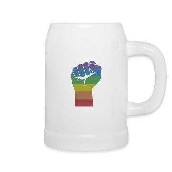 Gay Pride LGBT Pride Gay Cadeau Arc-en-ciel - Chope en céramique - blanc - Droite