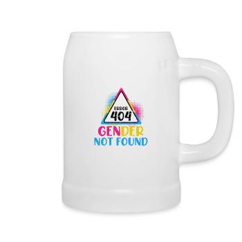 Error 404 Gender not Found Bisexuell Pansexuell - Chope en céramique - blanc - Droite