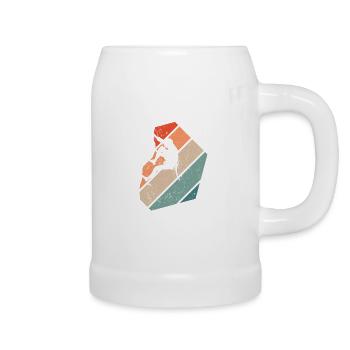 Mountaineering Rock Climbing Vintage - Beer Mug - white - Right