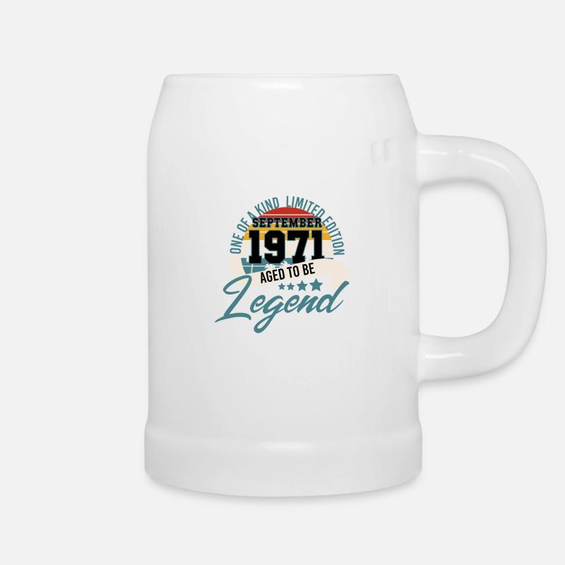 1971 geboren im september - Bierkrug - Weiß