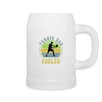 Tennis Dad wie ein normaler Dad nur cool Geschenk - Bierkrug - Weiß - Rechts