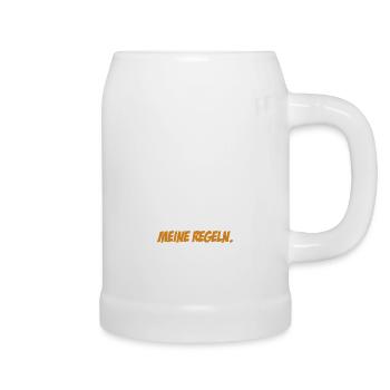 Mein Zug meine Regeln Eisenbahn Bahn Zug - Bierkrug - Weiß - Rechts