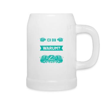 Busfahrerin Bus Fahrer Frauen Geschenk Spruch - Bierkrug - Weiß - Rechts