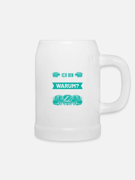Busfahrerin Bus Fahrer Frauen Geschenk Spruch - Bierkrug - Weiß
