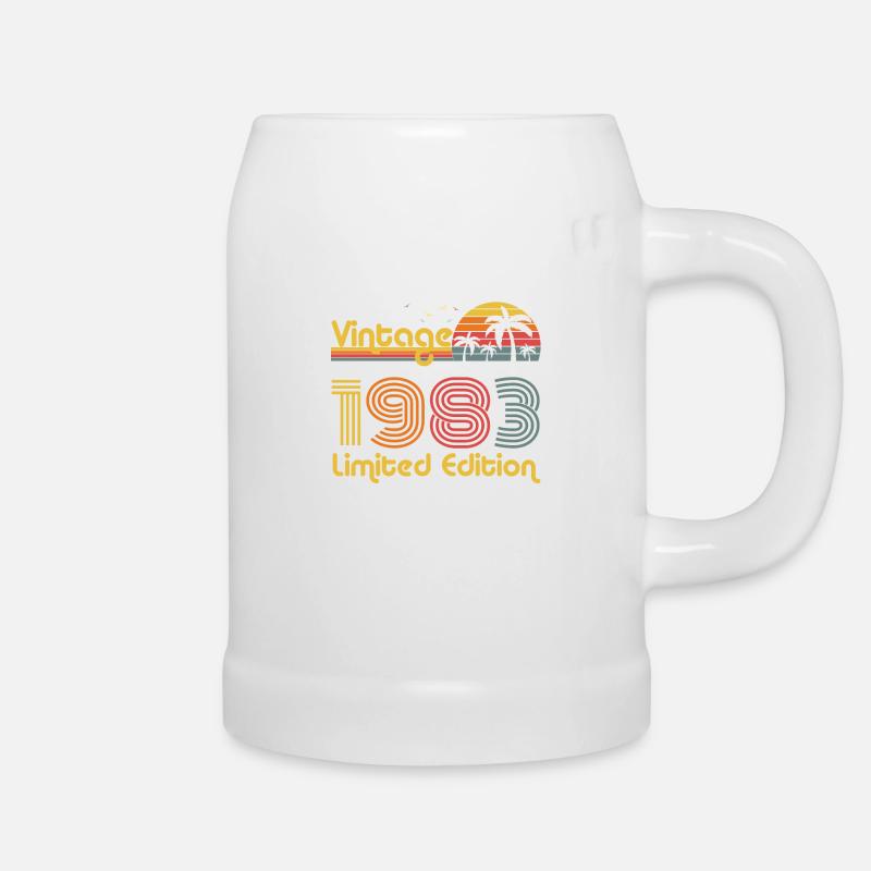 Vintage Cool 1983 retro - Bierkrug - Weiß