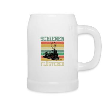 Schienen Flüsterer Eisenbahner Modelleisenbahn - Bierkrug - Weiß - Rechts