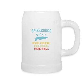 Spiekeroog Urlaub Nordsee Sprüche - Bierkrug - Weiß - Rechts