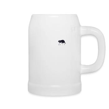 Nutria Logo Emblem Rodent Coypu Myocastor Nutria - Beer Mug - white - Right