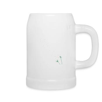 Pissenlit - Chope en céramique - blanc - Droite